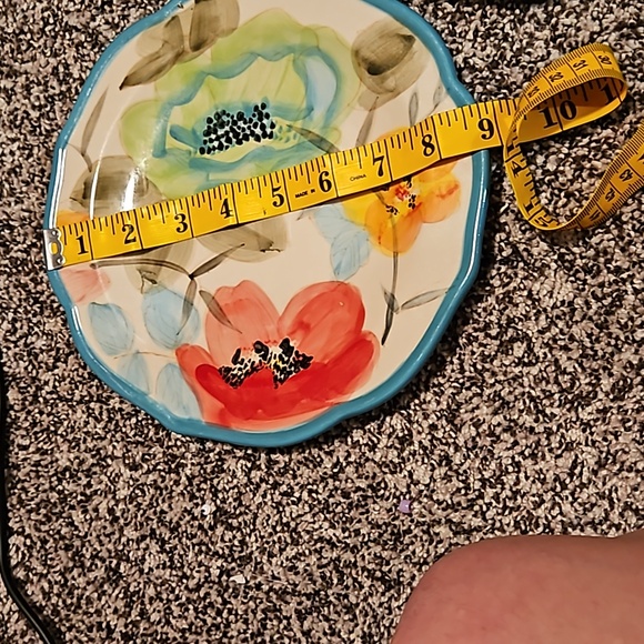 The pioneer women. Vintage bloom turquoise floral salad and dinner plates - Picture 5 of 9